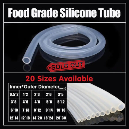 Food Grade Transparent Silicone Rubber Tube Hose Pipe Clear Beer Milk Soft 1M - 12*18mm - Tools > Pumps > Pool Pumps