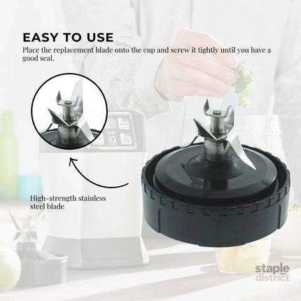 For Nutri Ninja Extractor Blade - 7 Fin Connection Replacement Blender Parts - Appliances > Kitchen Appliances > Food