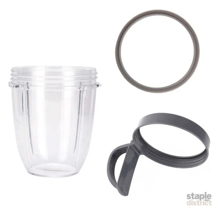 For Nutribullet Short Cup + Handheld Lip Ring + Grey Seal 900 and 600 Models - Appliances > Kitchen Appliances > Food