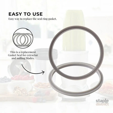 For Nutribullet Short Cup + Handheld Lip Ring + Grey Seal 900 and 600 Models - Appliances > Kitchen Appliances > Food