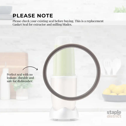 For Nutribullet Short Cup + Handheld Lip Ring + Grey Seal 900 and 600 Models - Appliances > Kitchen Appliances > Food
