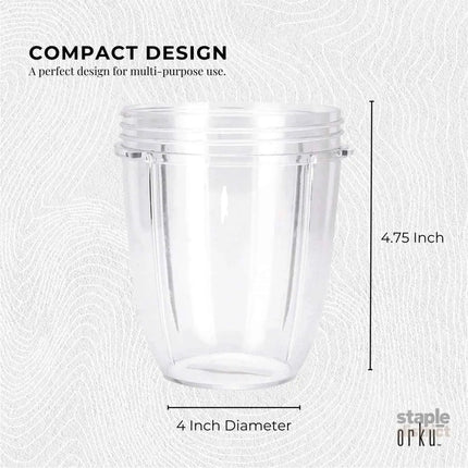 For Nutribullet Small Short Little 18 Oz Cup - For 600W + 900W Model Replacement - Appliances > Kitchen Appliances >