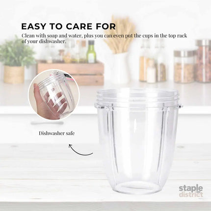 For Nutribullet Small Short Little 18 Oz Cup - For 600W + 900W Model Replacement - Appliances > Kitchen Appliances >