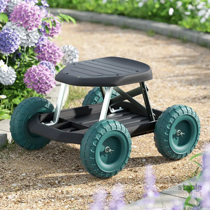 Gardeon Garden Cart Rolling Stool with Wheels Gardening Helper Seat Farm Yard - Baby & Kids > Kid’s Furniture > Kid’s