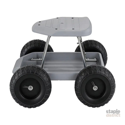 Gardeon Garden Cart Seat with Wheels Rolling Work Stool with Tool Storage Tray 440lbs (200kg) Heavy Duty Capacity