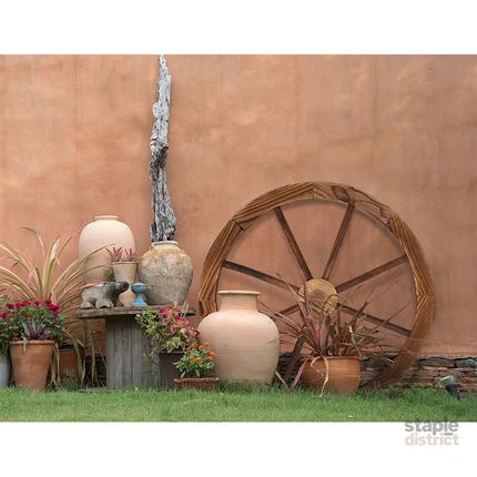 Gardeon Garden Decor Outdoor Ornament Wooden Wagon Wheel - Home & Garden > Decor > Garden Ornaments