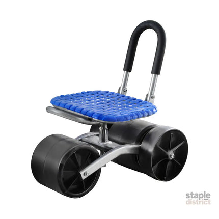 Gardeon Garden Stool Seat Foldable with Wheels Blue - Baby & Kids > Baby & Kid’s Toys > Outdoor Play Equipment