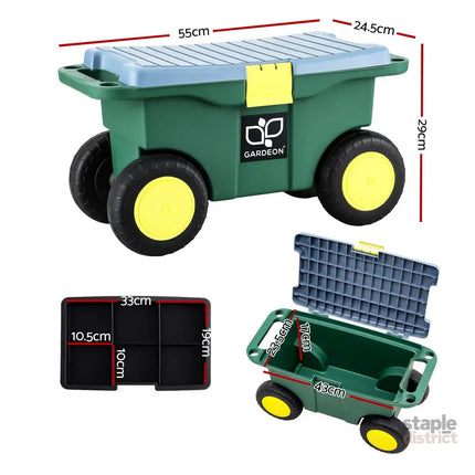 Gardeon Garen Tool Storage Cart 3-In-1 Green - Health & Beauty > Cosmetic Storage > Makeup Organisation & Storage