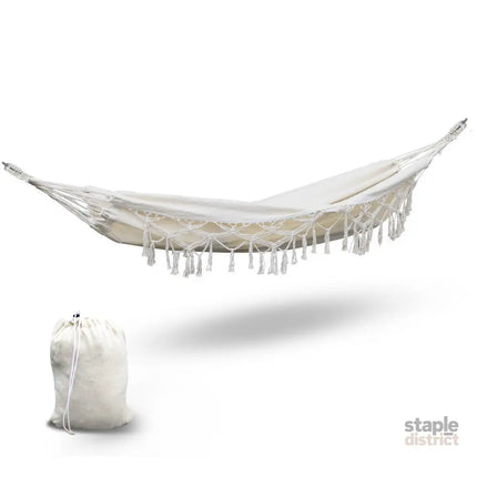 Gardeon Hammock Bed Rope Tassel Outdoor Hammocks Chair Camping - Home & Garden > Hammocks > Hammocks & Accessories