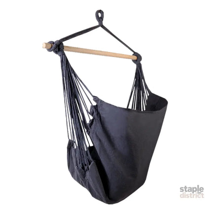 Gardeon Hammock Chair Outdoor Camping Hanging Hammocks Cushion Pillow Grey - Home & Garden > Hammocks > Hammocks &