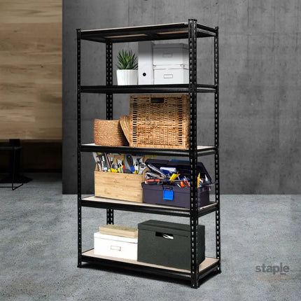 Giantz 1.5M Garage Shelving Warehouse Rack Pallet Racking Storage Shelve Black - Tools > Tools Storage > Wall Storage