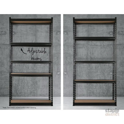 Giantz 1.5M Garage Shelving Warehouse Rack Pallet Racking Storage Shelve Black - Tools > Tools Storage > Wall Storage