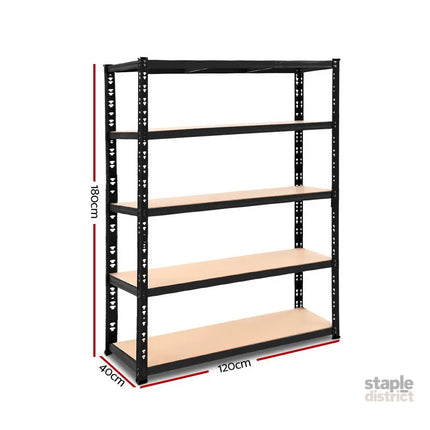 Giantz 1.8M Garage Shelving Warehouse Rack Pallet Racking Storage Shelve Black - Tools > Tools Storage > Wall Storage