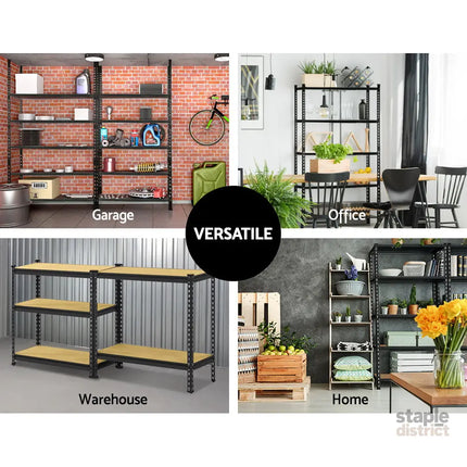 Giantz 1.8M Garage Shelving Warehouse Rack Pallet Racking Storage Shelve Black - Tools > Tools Storage > Wall Storage