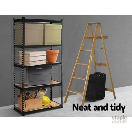 Giantz 1.8M Garage Shelving Warehouse Rack Pallet Racking Storage Shelve Black - Tools > Tools Storage > Wall Storage