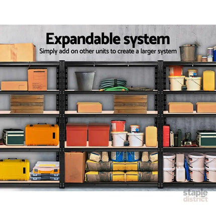 Giantz 1.8M Garage Shelving Warehouse Rack Pallet Racking Storage Shelve Black - Tools > Tools Storage > Wall Storage
