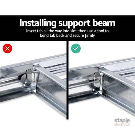 Giantz 1.8M Warehouse Racking Rack Shelving Garage Steel Metal Storage Shelves Silver - Tools > Tools Storage > Wall