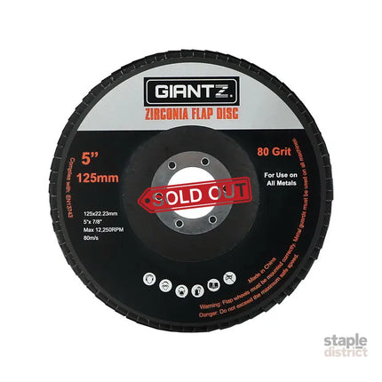 Giantz 100 PCS Zirconia Sanding Flap Disc 5’’ 125mm 80Grit Angle Grinding Wheel - Tools > Other Tools > Sanding