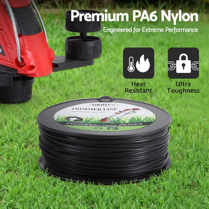 Giantz 100M Whipper Snipper Trimmer Line 3.0mm Star Nylon String Cord Black - Home & Garden > Garden Tools > Gardening