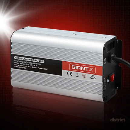 Giantz 12V 20A Car Battery Charger Inverter 20 Amp ATV 4WD Boat Caravan - Outdoor Recreation > Camping > Batteries &