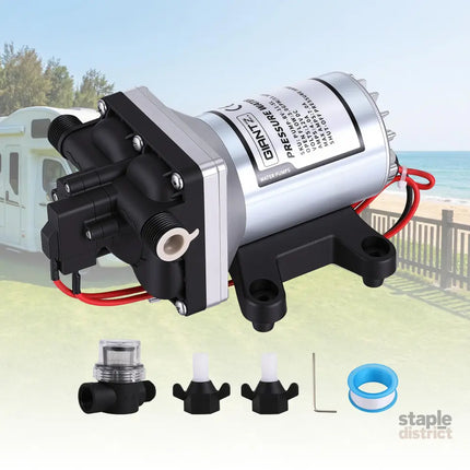 Giantz 12V Water Pump High Pressure Fast Self Priming 11.3L with Auto Switch for RV Caravan Boat - Tools > Pumps > Pool