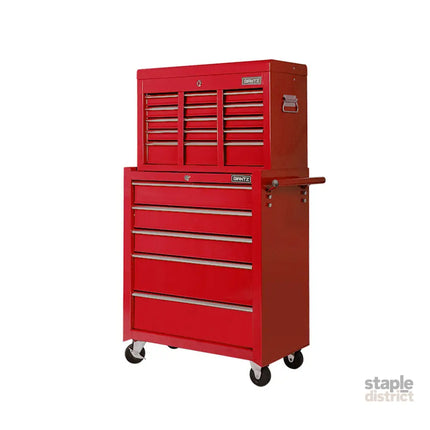 Giantz 14 Drawer Tool Box Cabinet Chest Mechanic Garage Storage Trolley Red - Tools > Tools Storage > Tool Cabinets