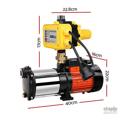 Giantz 1800W Max 5-Stage Garden Water Pump High Pressure Irrigation Booster Pump Automatic Multi-Stage External