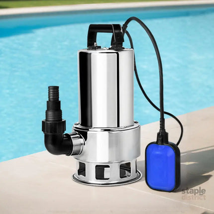 Giantz 1800W Max. Submersible Dirty Water Pump Bore Tank Well Steel Automatic Clean - Tools > Pumps > Sewage Pumps