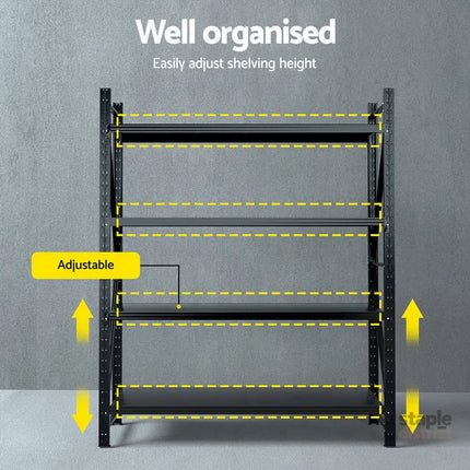 Giantz 2.4Mx2M Warehouse Shelving Garage Rack - Tools > Tools Storage > Utility Trolleys