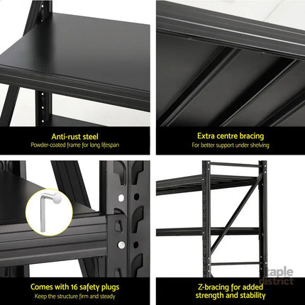 Giantz 2.4Mx2M Warehouse Shelving Garage Rack - Tools > Tools Storage > Utility Trolleys