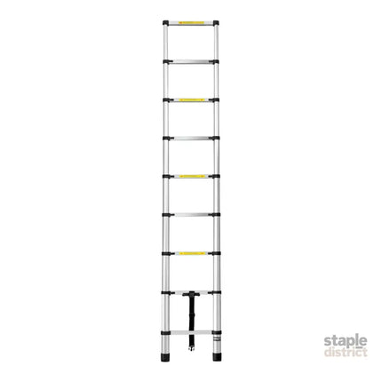 Giantz 2.6M Telescopic Ladder Aluminium Extension Extendable Steps Adjustable Height - Tools > Industrial Tools >