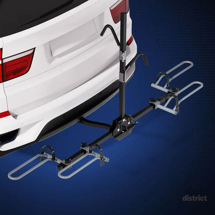 Giantz 2 Bicycle Bike Carrier Rack Car 2’’ Hitch Mount Platform Foldable Black,Giantz 2 Bicycle Bike Carrier Rack Car