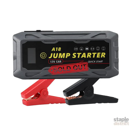 Giantz 2000A Portable Car Jump Starter 12V Lithium Battery Booster Pack Power Bank & Jumper Cables - Electronics >