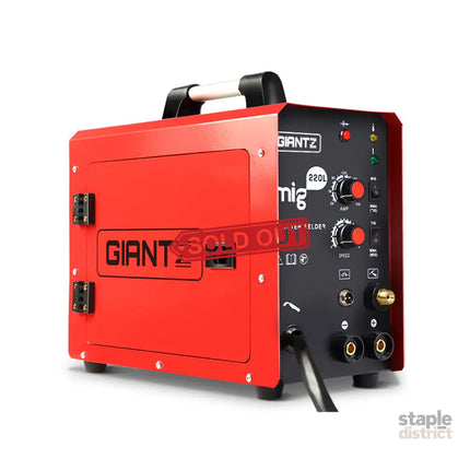 Giantz 220 Amp Inverter Welder MMA MIG DC Gas Gasless Welding Machine Portable - Tools > Power Tools > Welding Guns &