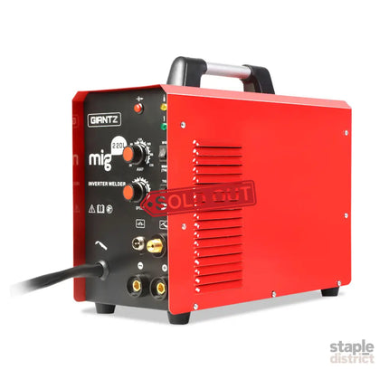 Giantz 220 Amp Inverter Welder MMA MIG DC Gas Gasless Welding Machine Portable - Tools > Power Tools > Welding Guns &