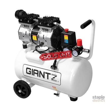 Giantz 24L Air Compressor 40 L/min 115psi Oil-Free Electric Portable Inflator - Tools > Air Compressor > Air Compressors
