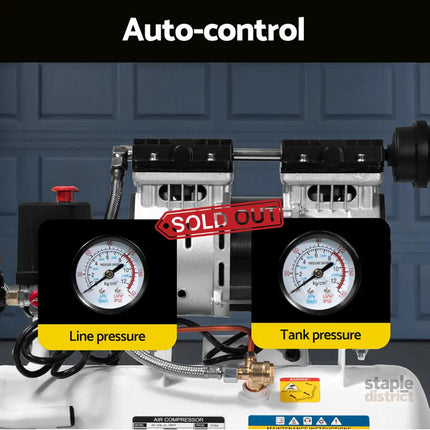 Giantz 24L Air Compressor 40 L/min 115psi Oil-Free Electric Portable Inflator - Tools > Air Compressor > Air Compressors