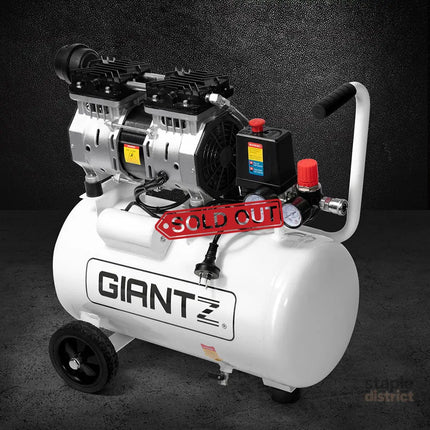 Giantz 24L Air Compressor 40 L/min 115psi Oil-Free Electric Portable Inflator - Tools > Air Compressor > Air Compressors