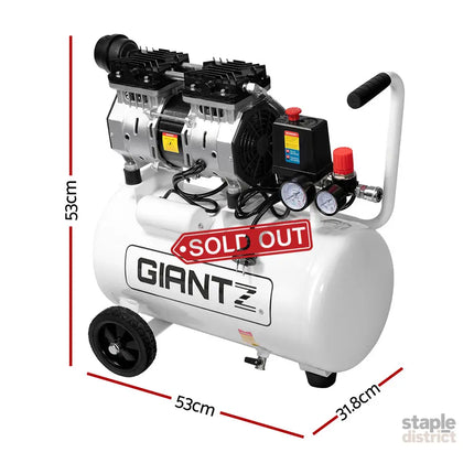 Giantz 24L Air Compressor 40 L/min 115psi Oil-Free Electric Portable Inflator - Tools > Air Compressor > Air Compressors