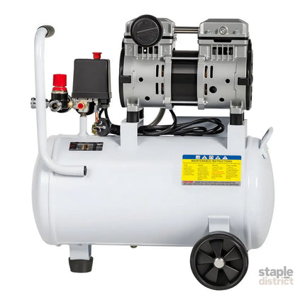 Giantz 24L Air Compressor Quiet 0.75HP Oil-Free Portable Tyre Inflator 40L/Min - Tools > Air Compressor > Air