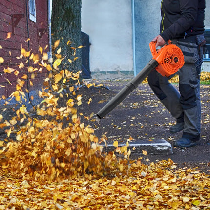 Giantz 25.4cc Petrol Leaf Blower Vacuum 2-in-1 Garden Vac Mulcher Blower Orange - Tools > Power Tools > Outdoor Power