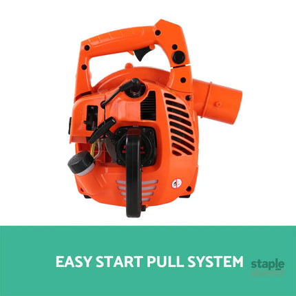 Giantz 25.4cc Petrol Leaf Blower Vacuum 2-in-1 Garden Vac Mulcher Blower Orange - Tools > Power Tools > Outdoor Power