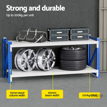 Giantz 2Mx0.9M Warehouse Shelving Garage Rack - Tools > Tools Storage > Wall Storage Racks