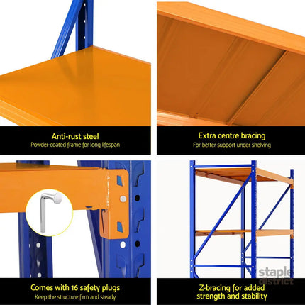 Giantz 2Mx1.5M Warehouse Shelving Garage Rack - Tools > Tools Storage > Utility Trolleys