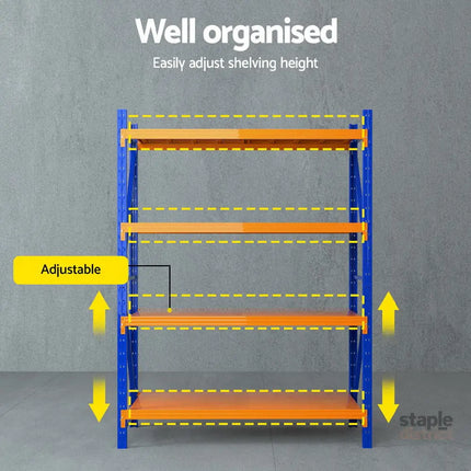 Giantz 2Mx1.5M Warehouse Shelving Garage Rack - Tools > Tools Storage > Utility Trolleys