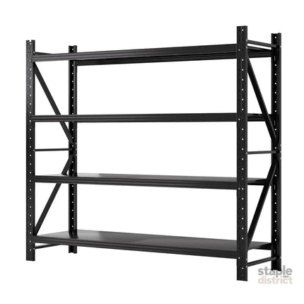 Giantz 2Mx1.8M Garage Shelving Warehouse Rack Pallet Racking Storage Shelf Black - Tools > Tools Storage > Wall Storage