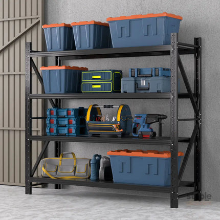 Giantz 2Mx1.8M Garage Shelving Warehouse Rack Pallet Racking Storage Shelf Black - Tools > Tools Storage > Wall Storage