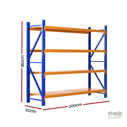 Giantz 2Mx1.8M Warehouse Shelving Garage Rack - Tools > Tools Storage > Utility Trolleys
