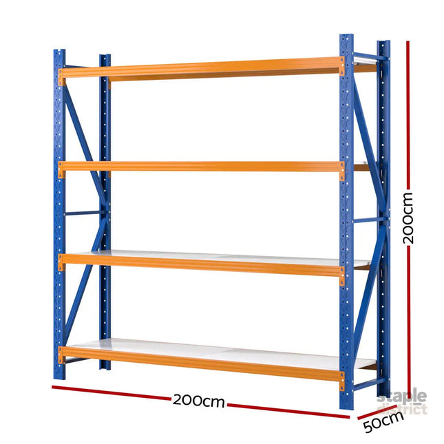 Giantz 2Mx2M Garage Shelving Warehouse Rack Pallet Racking Storage Shelf Blue - Tools > Tools Storage > Wall Storage