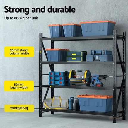 Giantz 2Mx2M Warehouse Shelving Garage Rack - Tools > Tools Storage > Utility Trolleys